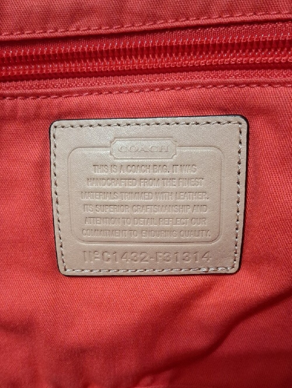 Coach Peyton Red & Pink Floral Print Tote - Picture 14 of 15